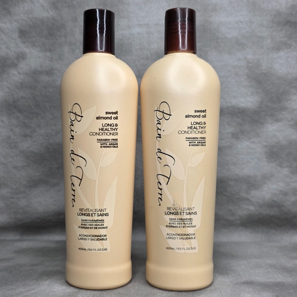 (X2) Bain De Terre Long & Healthy Conditioner 13.5 oz Sweet‎ Almond & Argan Oil